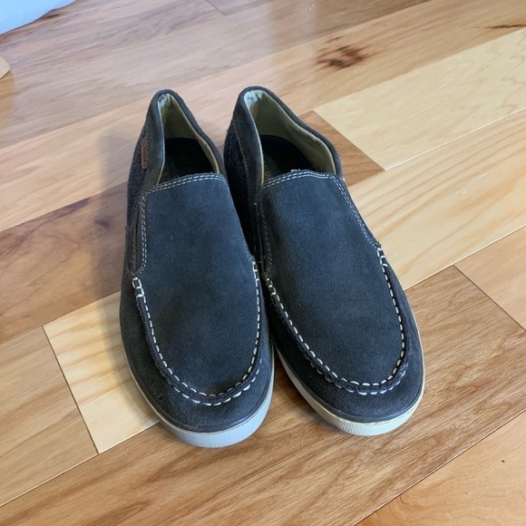 Bass wool and suede Olsen boat shoes. 12 - Picture 1 of 5